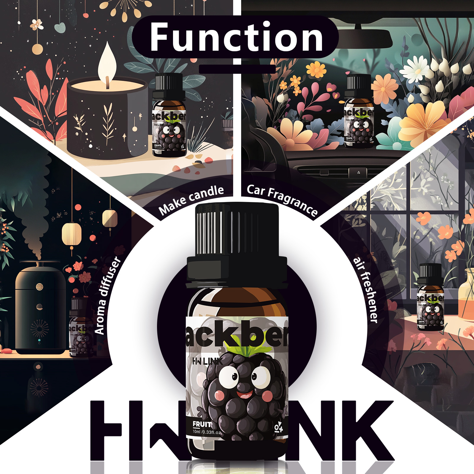 Blackberry Essential Oil Black - Perfume Fragrance Diffuser บทวิจารณ์และราคา