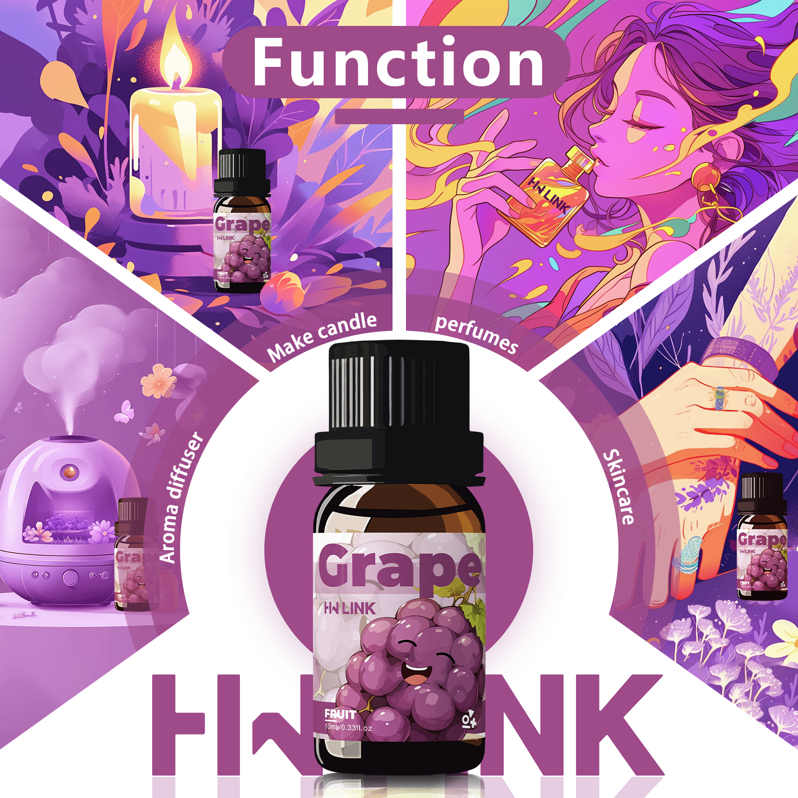 Grape Essential Oil 10ml Perfu - Perfume Fragrance Essence บทวิจารณ์และราคา