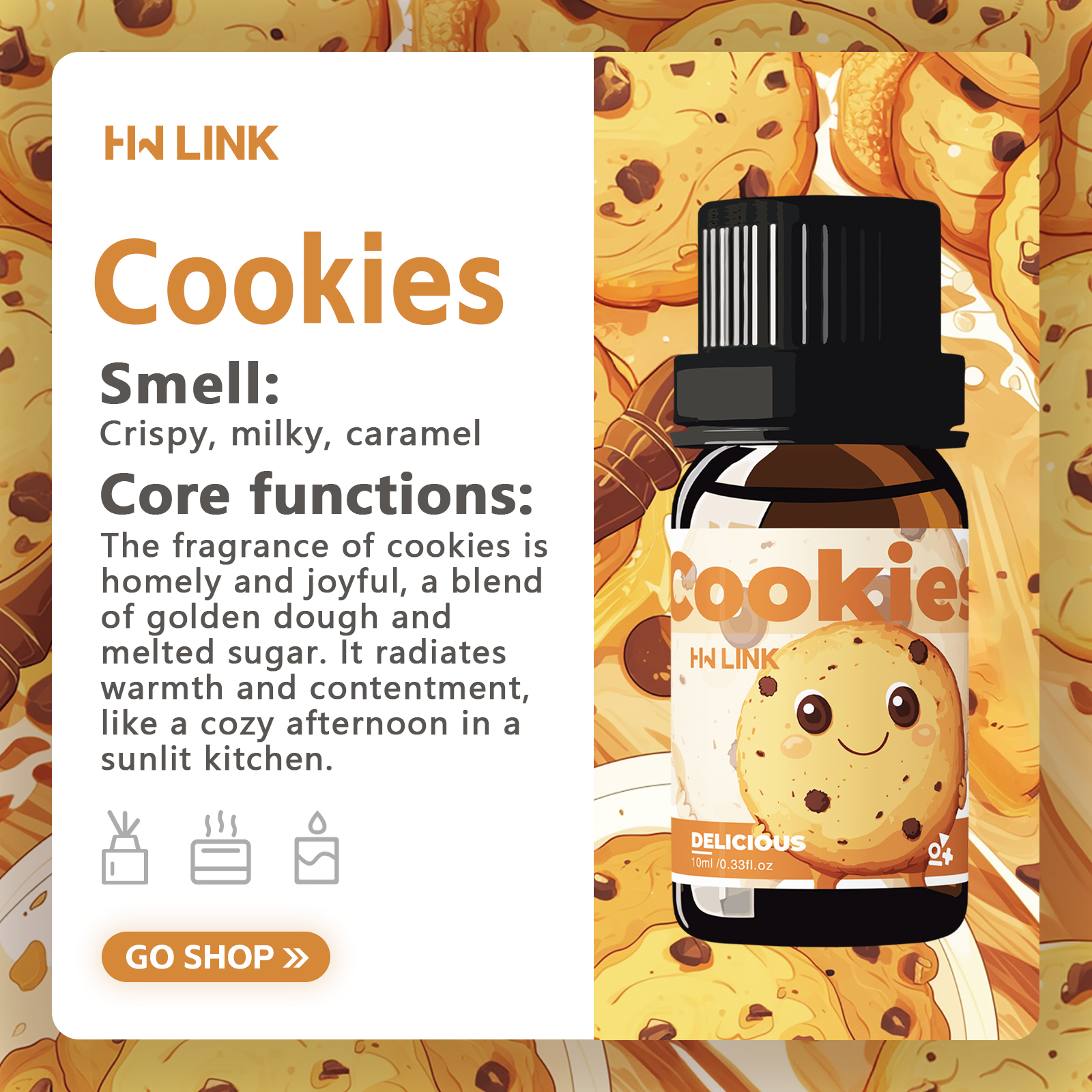 10ml Cookies Essential Oils Pe - Perfume Fragrance Essence บทวิจารณ์และราคา