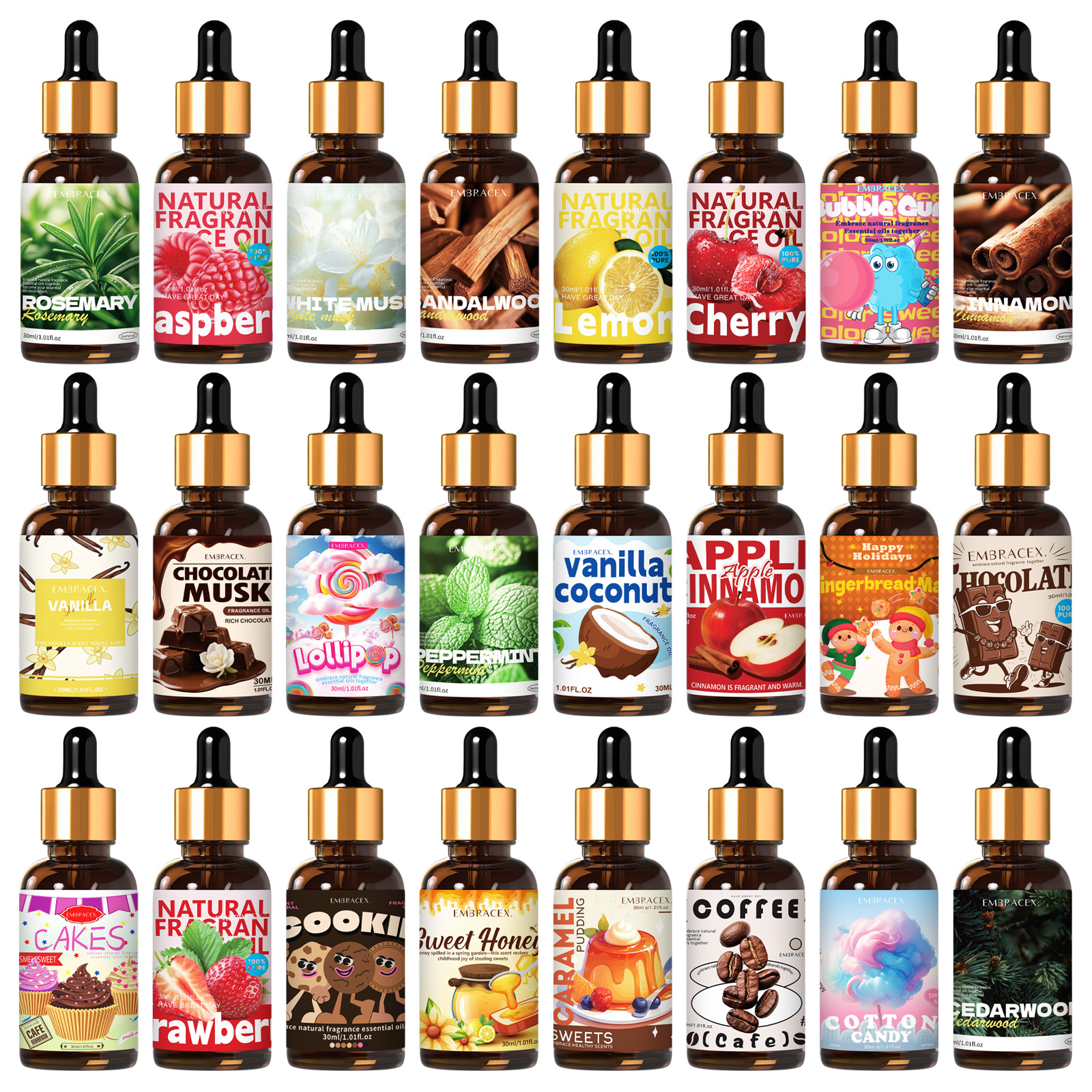 27 type 30ml Essential Oil Lon - Perfume Fragrance Essence บทวิจารณ์และราคา