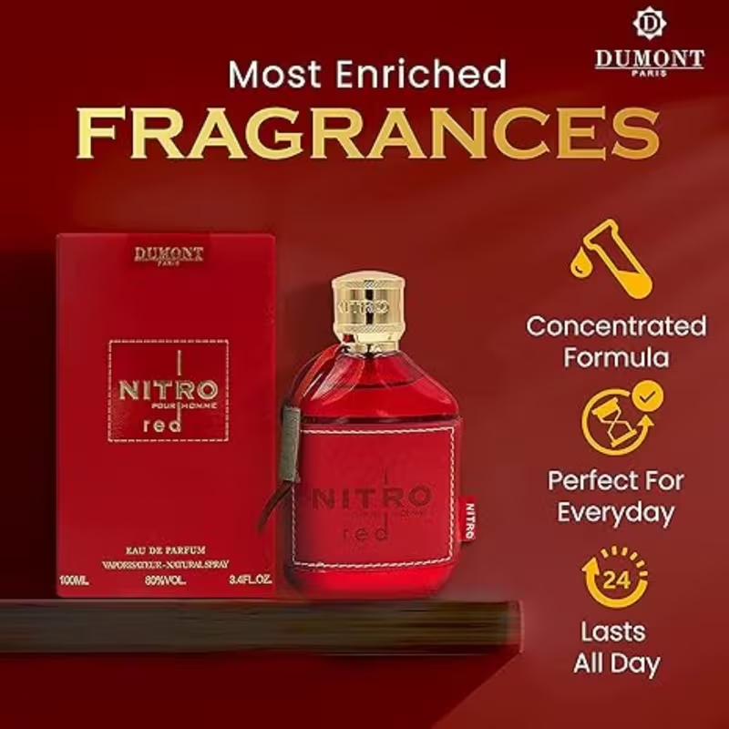 Dumont NITRO RED - 3.4oz - Eau - Perfume Fragrance For Men บทวิจารณ์และราคา
