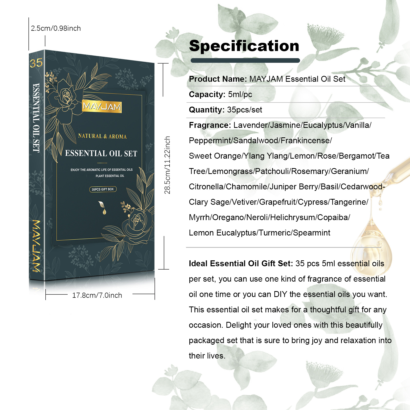MAYJAM 35 Bottles Aromatherapy - Perfume Fragrance Essence บทวิจารณ์และราคา