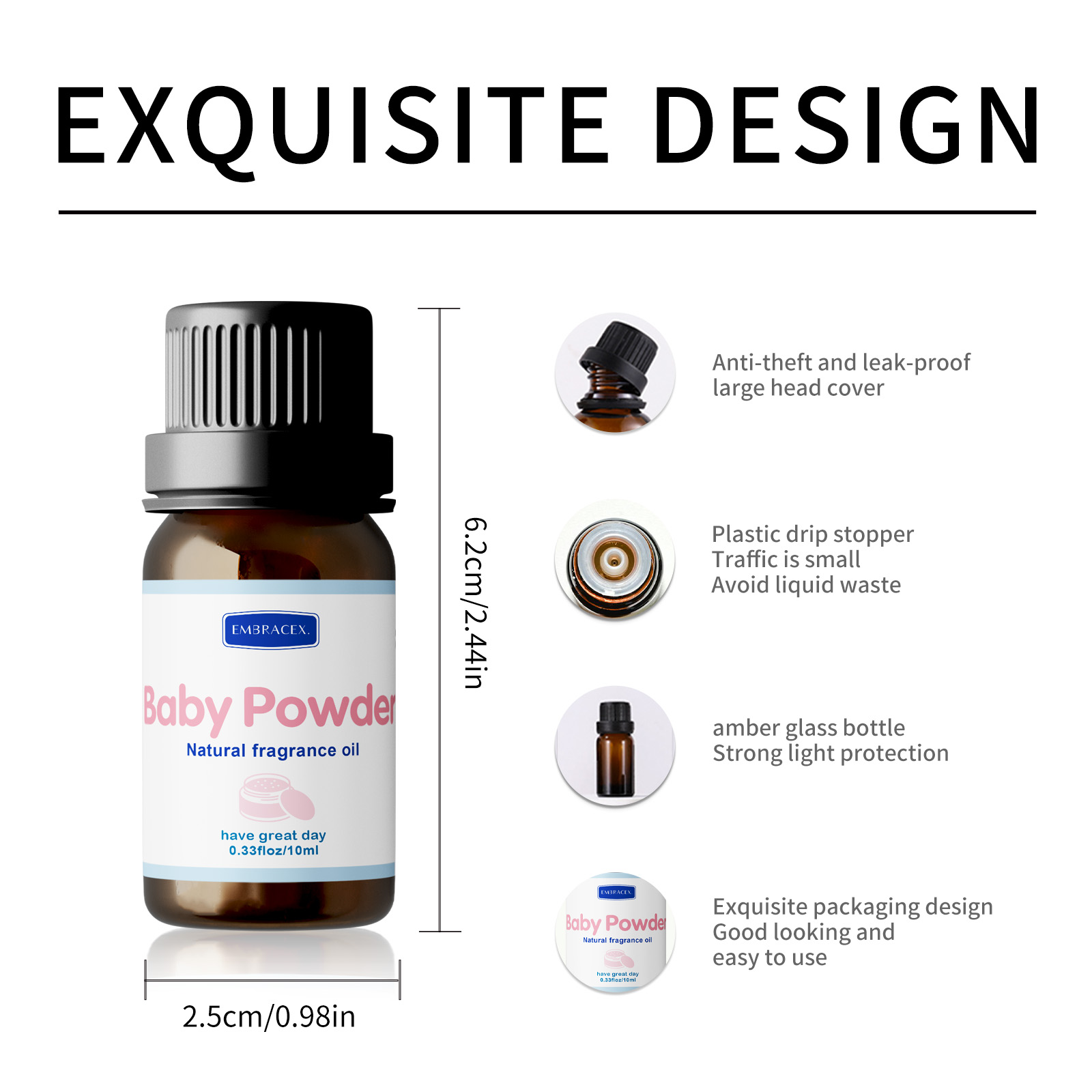 10ml Baby Powder Essential Oil - Perfume Fragrance Essence บทวิจารณ์และราคา