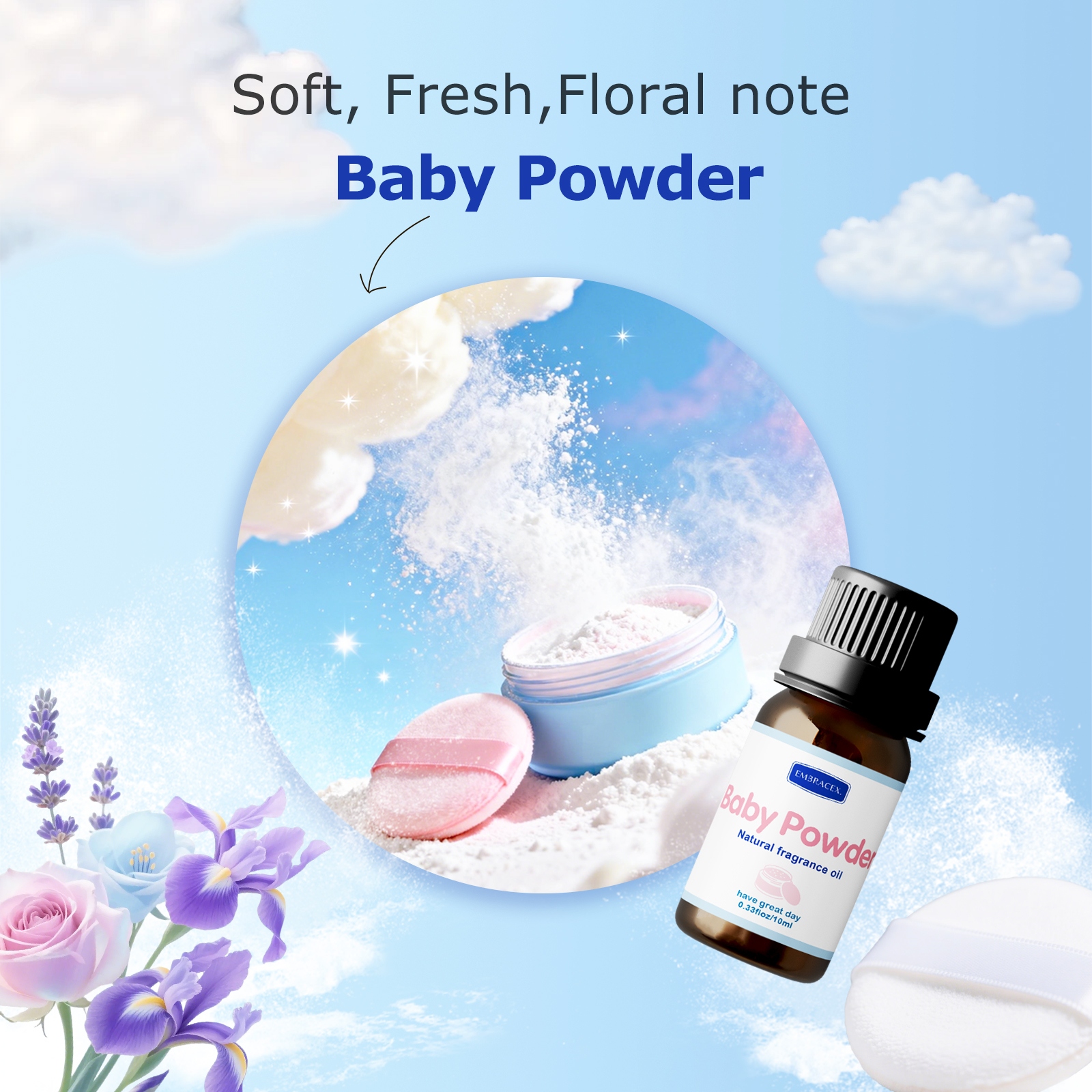 10ml Baby Powder Essential Oil - Perfume Fragrance Essence บทวิจารณ์และราคา
